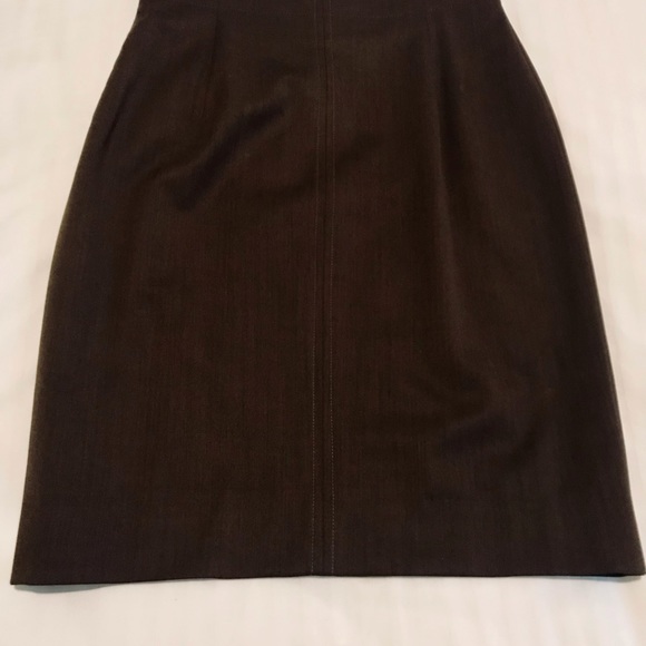 Escada Vintage Expresso Brown Pencil Skirt - Picture 2 of 4